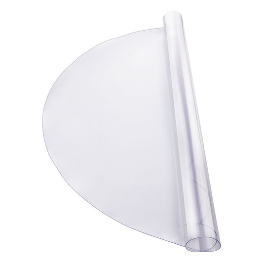 Plastic Table Cover, 48 x 48 Inch 2.0 mm Thick Clear Table Protector, Round PVC Desk Mat, Waterproof & Easy Cleaning Desk Pad Tablecloth, for Office Dresser Dining Room Table Night Stand