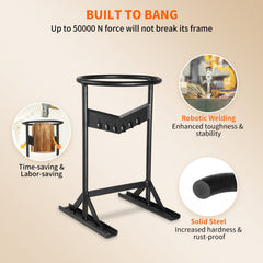 Firewood Kindling Splitter, 9''x17'' XL Wood Splitter, Unique V-Shaped Finger-Safety Blade, Manual Log Splitter for Wood Splitting, Heavy Duty Strong Steel Structure & Stability, Log Splitter