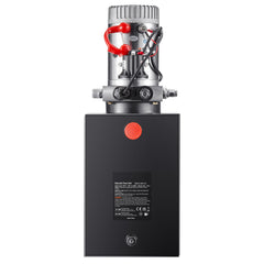 Hydraulic Pump, 12 Quart Hydraulic Power Unit, Single Acting Dump Trailer Pump, 0.91 GPM Flow Rate, 3200 PSI Max Relief Pressure, DC 12V Hydraulic Pump for Dump Trailer Car Lifting