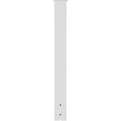 Mailbox Post, 43\" High Mailbox Stand, White Powder-Coated Mail Box Post Kit, Q235 Steel Post Stand Surface Mount Post for Sidewalk and Street Curbside, Universal Mail Post for Outdoor Mailbox