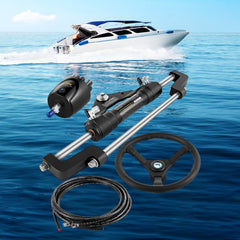 Hydraulic Boat Steering Kit, 300HP Hydraulic Steering Kit Helm Pump, Hydraulic Outboard Steeing Kit with 4267 mm Hydraulic Steering Hose for Boat Steering System