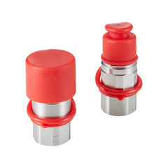 1/2" Flat Face Hydraulic Couplers 1/2" NPT Skid Steer Couplers 2 Dust Caps