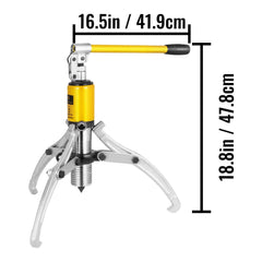 Hydraulic Gear Puller, 15 Ton Max. Capacity Hydraulic Puller, 2 or 3 Jaws Bearing Hub Separator, 3.9"- 11.8" Hydraulic Puller Separator Tool for Pulling Hubs, Flanges, Gears, Bearings