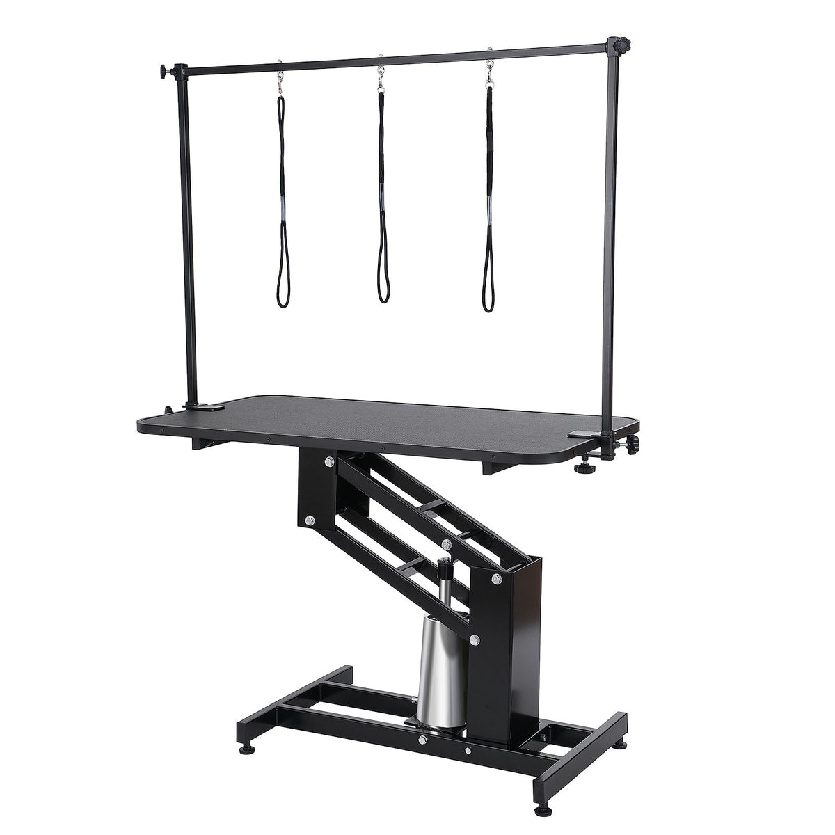 109cm Hydraulic Pet Grooming Table, Heavy Duty Dog Grooming Arm for Medium/ Small Dogs, Height Adjustable Dog Grooming Station, Anti Slip Tabletop /Dog Grooming Station, Max Bearing 182kg