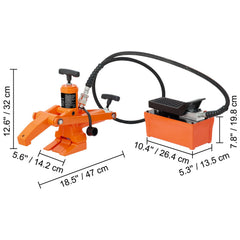Hydraulic Bead Breaker, 1000 PSI Tire Bead Breaker with Metal Foot Pump, Heavy-duty Steel Bead Breaker Tool for Tractors, Trucks, Buses, Lawn Mowers, ATVs