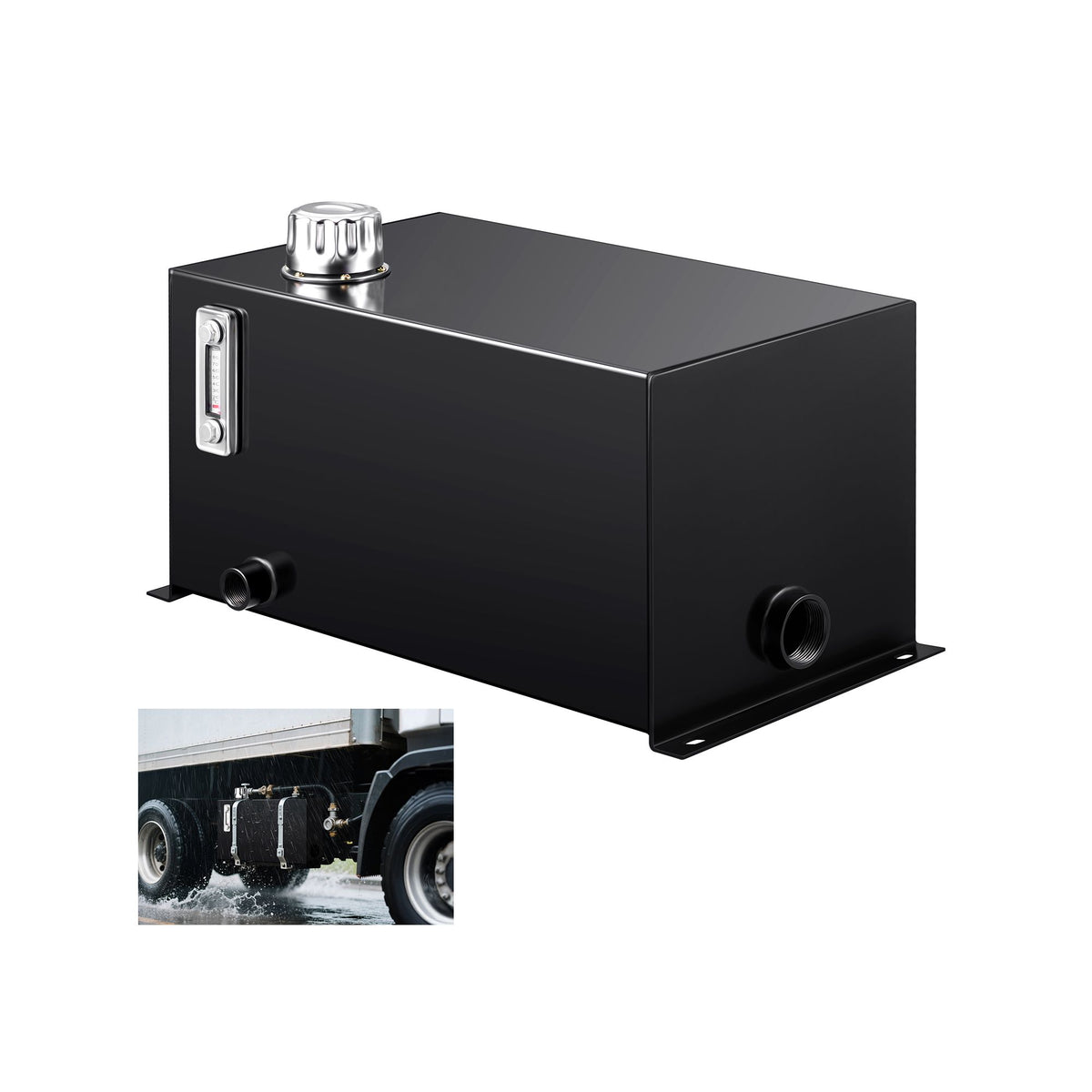 Hydraulic Fluid Reservoir Tank 10 Gallon Hydraulic Oil Reservoir Hydraulic Steel Tank Reservoir, Hydraulic Oil Tank Reservoir, Hydraulic Reservoir with a Temp Gauge