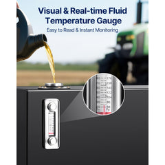 Hydraulic Fluid Reservoir Tank 10 Gallon Hydraulic Oil Reservoir Hydraulic Steel Tank Reservoir, Hydraulic Oil Tank Reservoir, Hydraulic Reservoir with a Temp Gauge