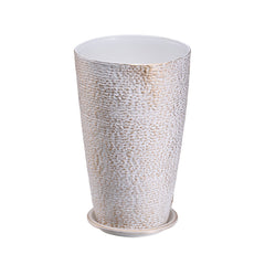Tall Planter Set of 2 Round Tapered Plant Pots 53 cm for Outdoor Indoor
