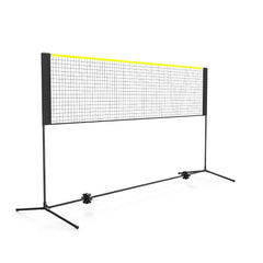Badminton Net, Height Adjustable Volleyball Net, 10ft Wide Foldable Pickleball Net, Portable Easy Setup Tennis Net Set with Poles, Stand and Carry Bag, for Kids Backyard Game Indoor Outdoor Use