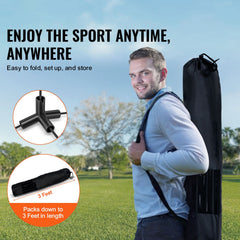 Badminton Net, Height Adjustable Volleyball Net, 17ft Wide Foldable Pickleball Net, Portable Easy Setup Tennis Net Set with Poles, Stand and Carry Bag, for Kids Backyard Game Indoor Outdoor Use