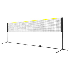 Badminton Net, Height Adjustable Volleyball Net, 17ft Wide Foldable Pickleball Net, Portable Easy Setup Tennis Net Set with Poles, Stand and Carry Bag, for Kids Backyard Game Indoor Outdoor Use