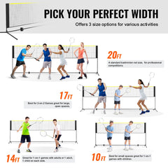20ft Badminton Net Set Outdoor Portable Volleyball Pickleball Tennis Net