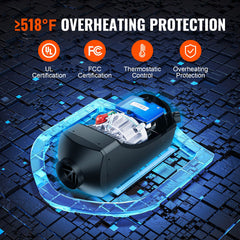 Bluetooth App Control Diesel Air Heater, 12V 2KW Diesel Heater with Automatic Altitude Adjustment, Remote Control and LCD, Diesel Parking Heater for RV Trailer Camper Van Boat And Indoors