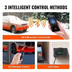 Bluetooth App Control Diesel Air Heater, 12V 5KW Diesel Heater with Automatic Altitude Adjustment, Remote Control and LCD, Diesel Parking Heater for RV Trailer Camper Van Boat And Indoors