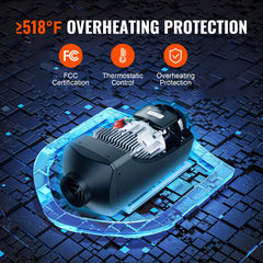 Bluetooth App Control Diesel Air Heater, 12V 8KW Diesel Heater with Automatic Altitude Adjustment, Remote Control and LCD, Diesel Parking Heater for RV Trailer Camper Van Boat
