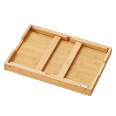 Bed Tray Table with Foldable Legs, Bamboo Breakfast Tray for Sofa, Bed, Eating, Snacking, and Working, Folding Serving Laptop Desk Tray, Portable Food Snack Platter for Picnic, 40x28 cm