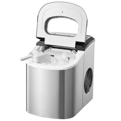 Portable Countertop Ice Maker 33Lbs/24H Self-Cleaning with Scoop Basket