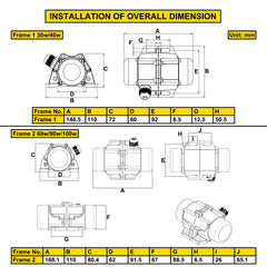 Concrete Vibrator, Motor Vibrating Motor, 220V 40W Single Phase 3000rpm AC Motor