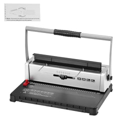 Coil Spiral Binding Machine, Manual Book Maker 34-Holes Binding 120 Sheets, Punch Binder with Adjustable 3/16" - 9/16" Coil Binding Spines and Side Margin, for Letter Size, A4, A5