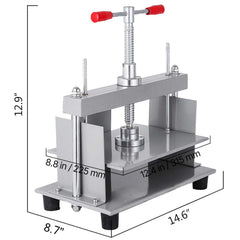Manual Paper Press Machine, 12x8.6 inch for A4 Sized Papers Flatting Machine, 10cm Thickness Steel Frame Manual Flat Paper Press Machine, Papermaking Book Press