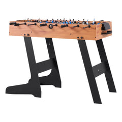 Folding Foosball Table, 106 cm Standard Size Table, Indoor Full Size Foosball Tables for Home, Family, and Game Room, Durable Soccer Set, Includes 2 Balls