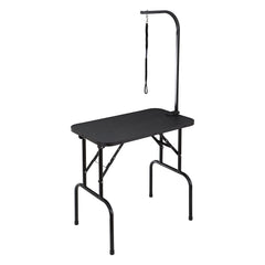 Pet Grooming Table Arm with Clamp, 808 x 460 mm Dog Grooming Station, Foldable Pets Grooming Stand for Medium and Small Dogs, Free No Sit Haunch Holder with Grooming Loop, Bearing 99.8kg
