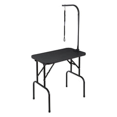 Pet Grooming Table Arm with Clamp, 808 x 460 mm Dog Grooming Station, Foldable Pets Grooming Stand for Medium and Small Dogs, Free No Sit Haunch Holder with Grooming Loop, Bearing 99.8kg
