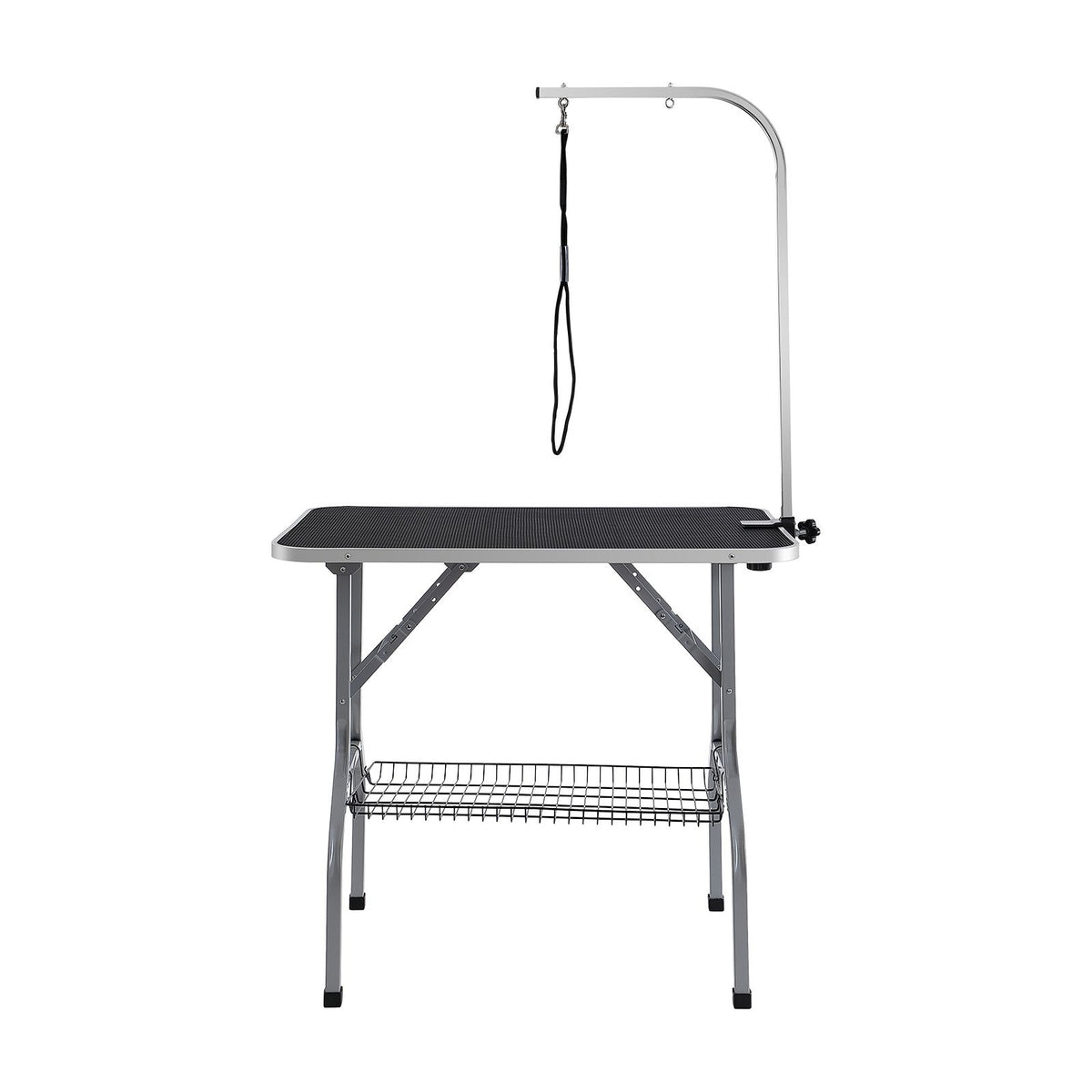 Pet Grooming Table Arm with Clamp, 915 x 610mm Dog Grooming Station, Foldable Pets Grooming Stand for Medium and Small Dogs, Free No Sit Haunch Holder with Grooming Loop, Bearing 149.7kg