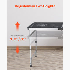 2.4 m Folding Beer Pong Tailgate Table Party Drinking Game Carrying Handle
