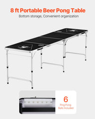 2.4 m Folding Beer Pong Tailgate Table Party Drinking Game Carrying Handle