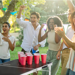 2.4 m Folding Beer Pong Tailgate Table Party Drinking Game Carrying Handle