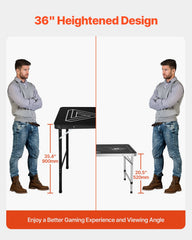 2.4 m Folding Beer Pong Tailgate Table Party Drinking Game Carrying Handle