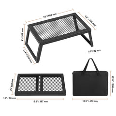 Folding Campfire Grill Portable Camping Fire Pit Steel Outdoor BBQ Picnic