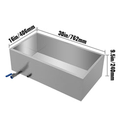 Maple Syrup Evaporator Pan 76x41x24 cm Stainless Steel Maple Syrup Boiling Pan with Valve for Boiling Maple Syrup