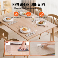 Plastic Table Cover, 42 x 60 Inch 1.5 mm Thick Frosted Table Protector, Rectangle PVC Desk Mat, Waterproof & Easy Cleaning Desk Pad Tablecloth, for Office Dresser Dining Room Table Night Stand