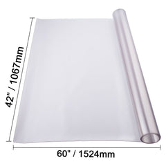 Plastic Table Cover, 42 x 60 Inch 1.5 mm Thick Frosted Table Protector, Rectangle PVC Desk Mat, Waterproof & Easy Cleaning Desk Pad Tablecloth, for Office Dresser Dining Room Table Night Stand