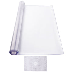 Plastic Table Cover, 42 x 60 Inch 2.0 mm Thick Clear Table Protector, Rectangle PVC Desk Mat, Waterproof & Easy Cleaning Desk Pad Tablecloth, for Office Dresser Dining Room Table Night Stand