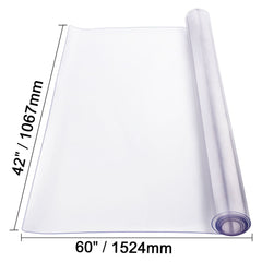 Plastic Table Cover, 42 x 60 Inch 2.0 mm Thick Clear Table Protector, Rectangle PVC Desk Mat, Waterproof & Easy Cleaning Desk Pad Tablecloth, for Office Dresser Dining Room Table Night Stand