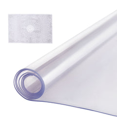 Plastic Table Cover, 42 x 60 Inch 2.0 mm Thick Clear Table Protector, Rectangle PVC Desk Mat, Waterproof & Easy Cleaning Desk Pad Tablecloth, for Office Dresser Dining Room Table Night Stand