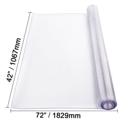 Plastic Table Cover, 42 x 72 Inch 2.0 mm Thick Clear Table Protector, Rectangle PVC Desk Mat, Waterproof & Easy Cleaning Desk Pad Tablecloth, for Office Dresser Dining Room Table Night Stand