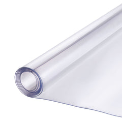 Plastic Table Cover, 54 x 54 Inch 2.0 mm Thick Clear Table Protector, Square PVC Desk Mat, Waterproof & Easy Cleaning Desk Pad Tablecloth, for Office Dresser Dining Room Table Night Stand