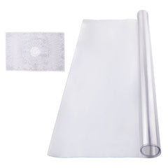 Plastic Table Cover, 54 x 54 Inch 2.0 mm Thick Clear Table Protector, Square PVC Desk Mat, Waterproof & Easy Cleaning Desk Pad Tablecloth, for Office Dresser Dining Room Table Night Stand