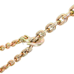 Transport Binder Chain, 220 kg Working Load Limit, 3/8'' x 20' G80 Tow Chain Tie Down with Grab Hooks, DOT Certified, Galvanized Coating Manganese Steel for Dock Factory Construction Site