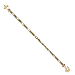 G80 Transport Binder Chain, 10 mm x 316 cm Tow Chain with Clevis Grab Hooks, 3.22T Safe Working Load, Heavy Duty Trailer Logging Chain for Transporting Towing Truck Tie Down Binding Equipment