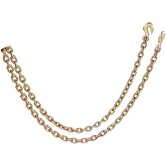 G80 Transport Binder Chain, 8 mm x 316 cm 2-Pack Tow Chain with Clevis Grab Hooks, 2.22T Safe Working Load, Heavy Duty Logging Chain for Transporting Towing Truck Tie Down Binding Equipment