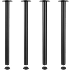 711.2MM Adjustable Desk Legs, Reinforced Steel Office Table Furniture legs Set of 4 for DIY, 544.3KG Load Capacity Heavy Duty Desk Legs, Quick Instalation Legs with Adjustable Foot Cup Black