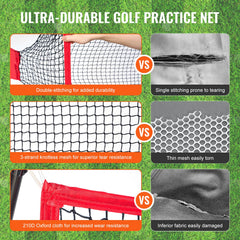 Golf Practice Hitting Net, Huge 10.8x7ft Golf Net, Personal Driving Range for Indoor Outdoor Use, Portable Home Golf Aid Net with Solid Fiberglass Frame and Carry Bag, Gift for Men, Golf Lover