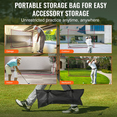 VEVOR Golf Practice Hitting Net, Huge 10.8x7ft Golf Net, Personal Driving Range for Indoor Outdoor Use, Portable Home Golf Aid Net with Solid Fiberglass Frame and Carry Bag, Gift for Men, Golf Lover
