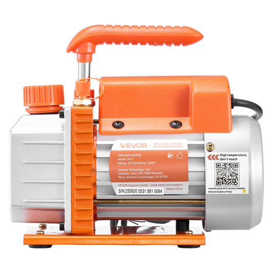 18.93 L Vacuum Chamber with Pump, 3.5 CFM 99 L/min, Single Stage Vacuum Pump, Stainless Steel Degassing Chamber Kit, Tempered Glass Lid, 1.5 m Hose, for Stabilizing Wood Degassing Silicone Resin