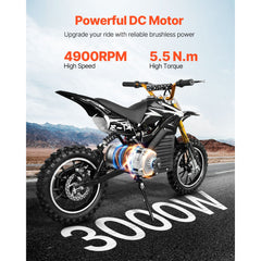 3000W Electric Brushless DC Motor, 72V 4900rpm Go Kart Electric Motor, Electric Dirt Bike Motor Engine for E-Bike Motorcycle Scooter DIY